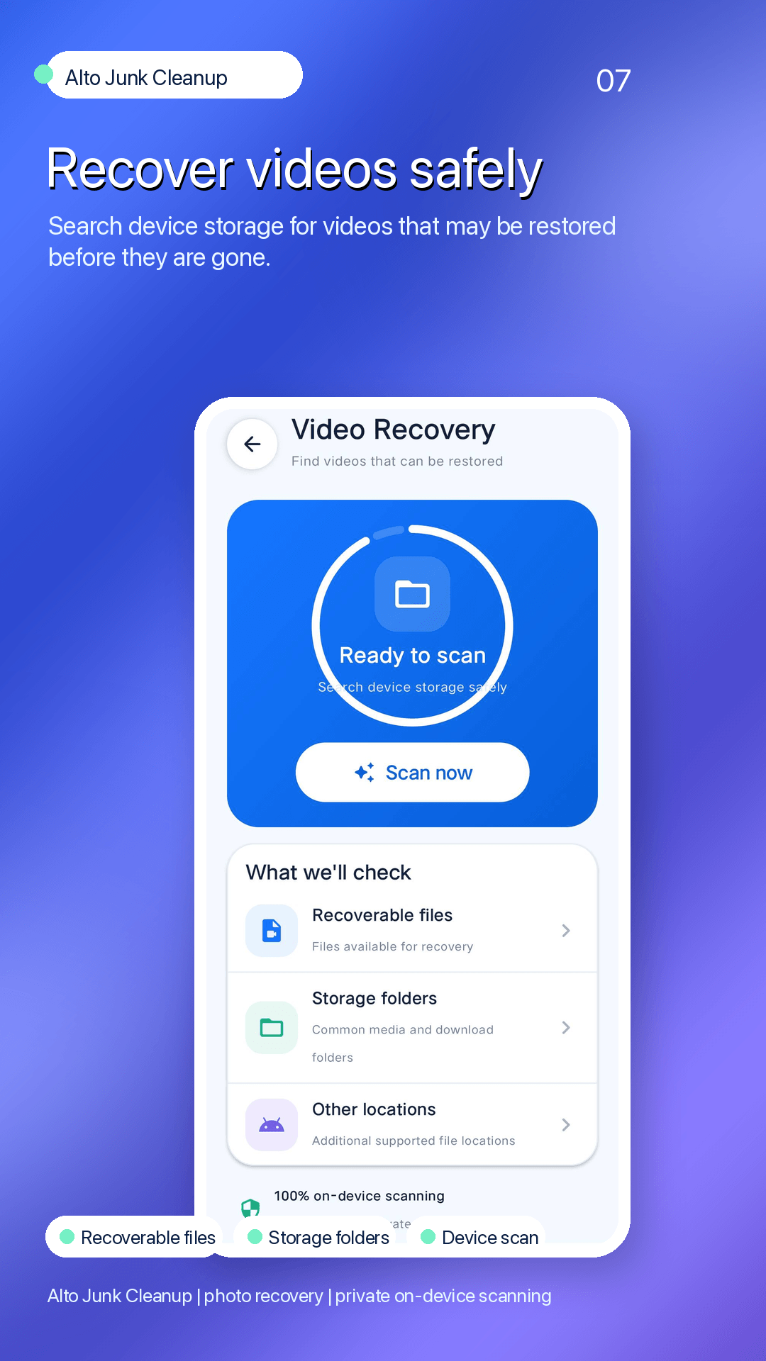 Recover videos safely