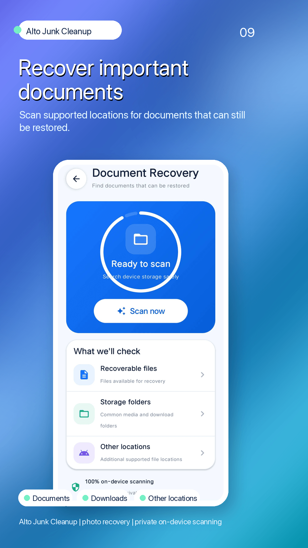 Recover important documents